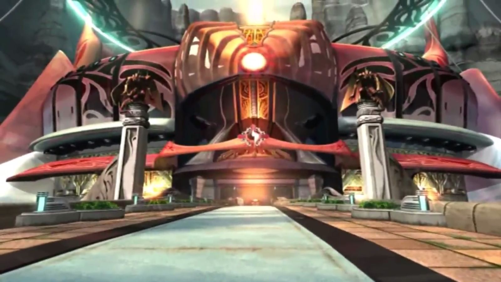 The entrance to Galbadia Garden, one of several places built by the ancient Centra in Final Fantasy VIII.