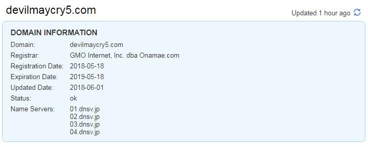 Devil May Cry 5 Domain Info 