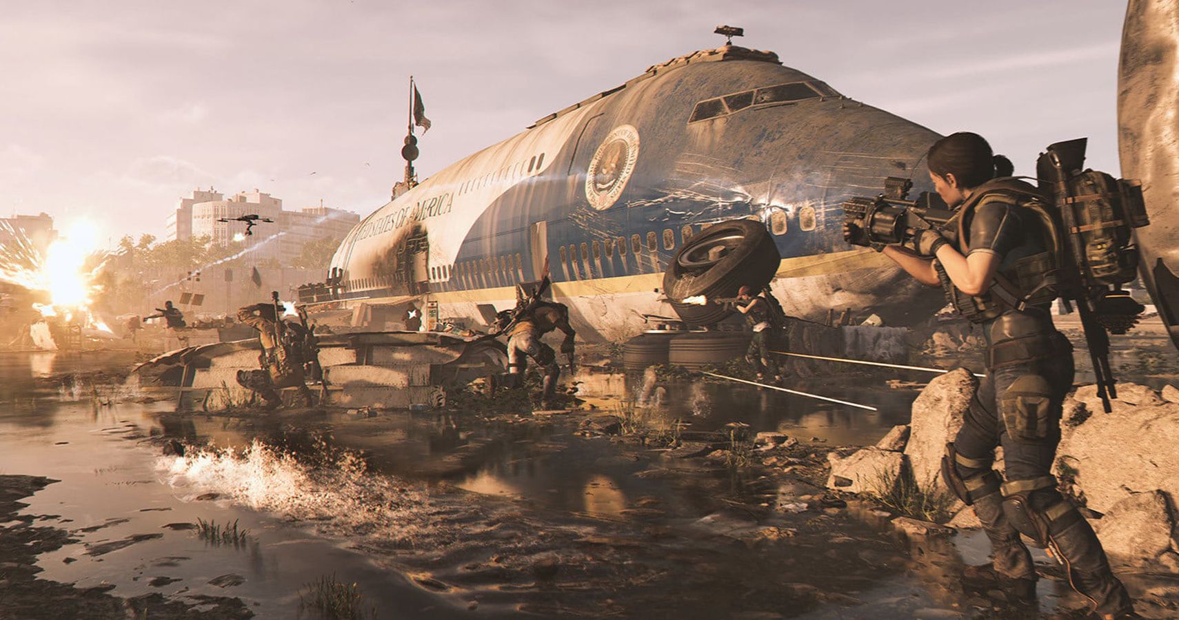 The Division 2 Fight by Airplane