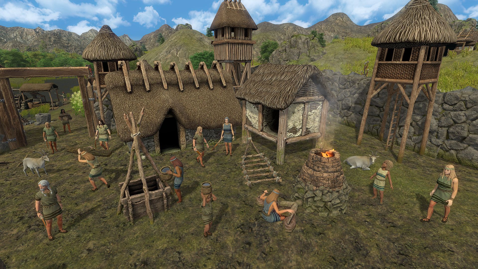 dawn of Man villagers mingling screenshot