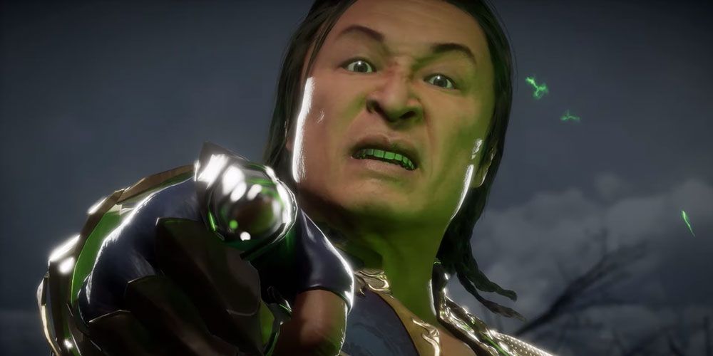 Shang Tsung Mortal Kombat 11 Pointing down the camera