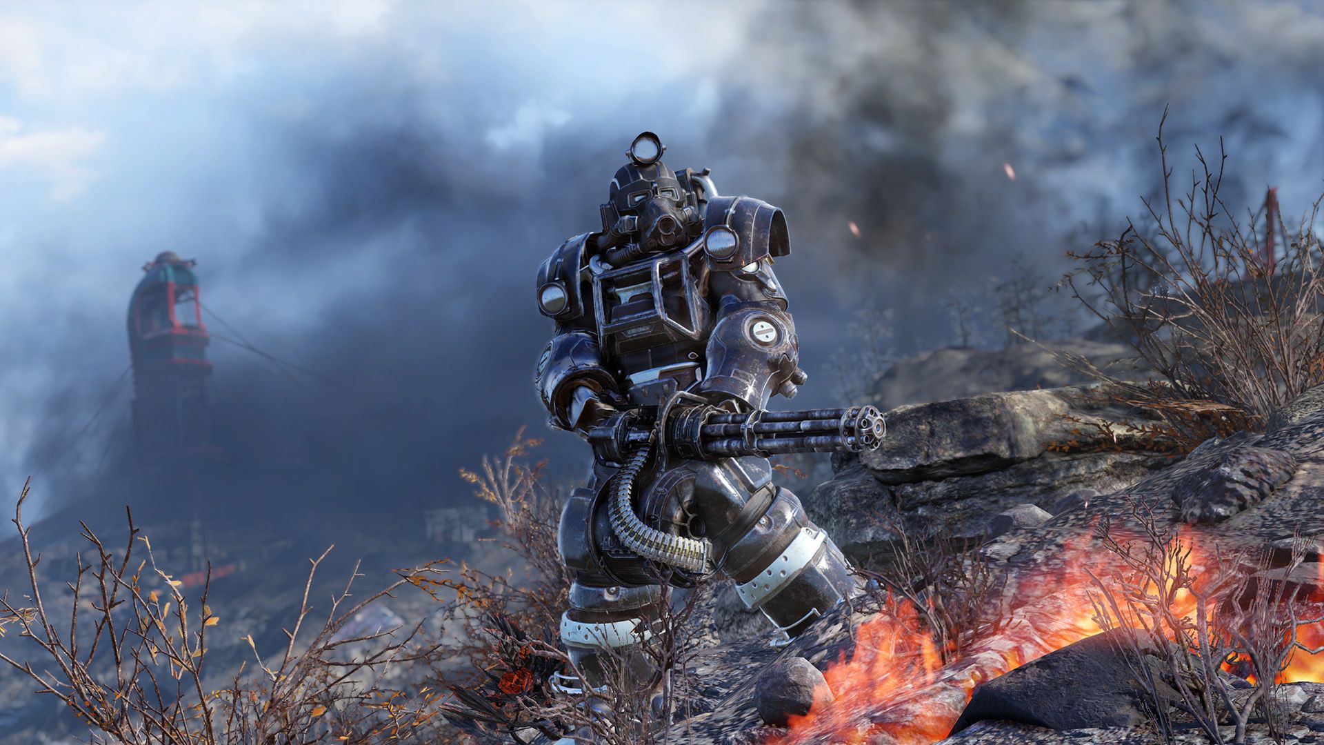 A Fallout 76 player clad in Power Armour