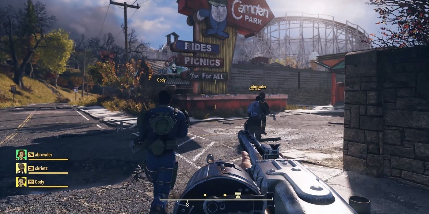 Fallout 76 in a group