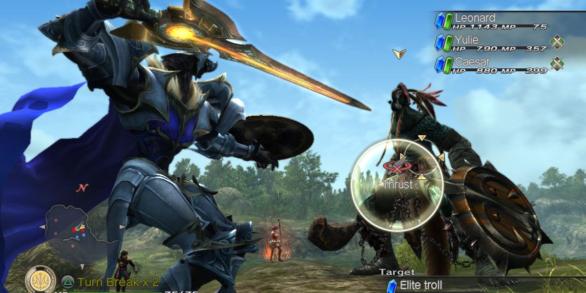 White Knight Chronicles 2 battle between ally and enemy knight