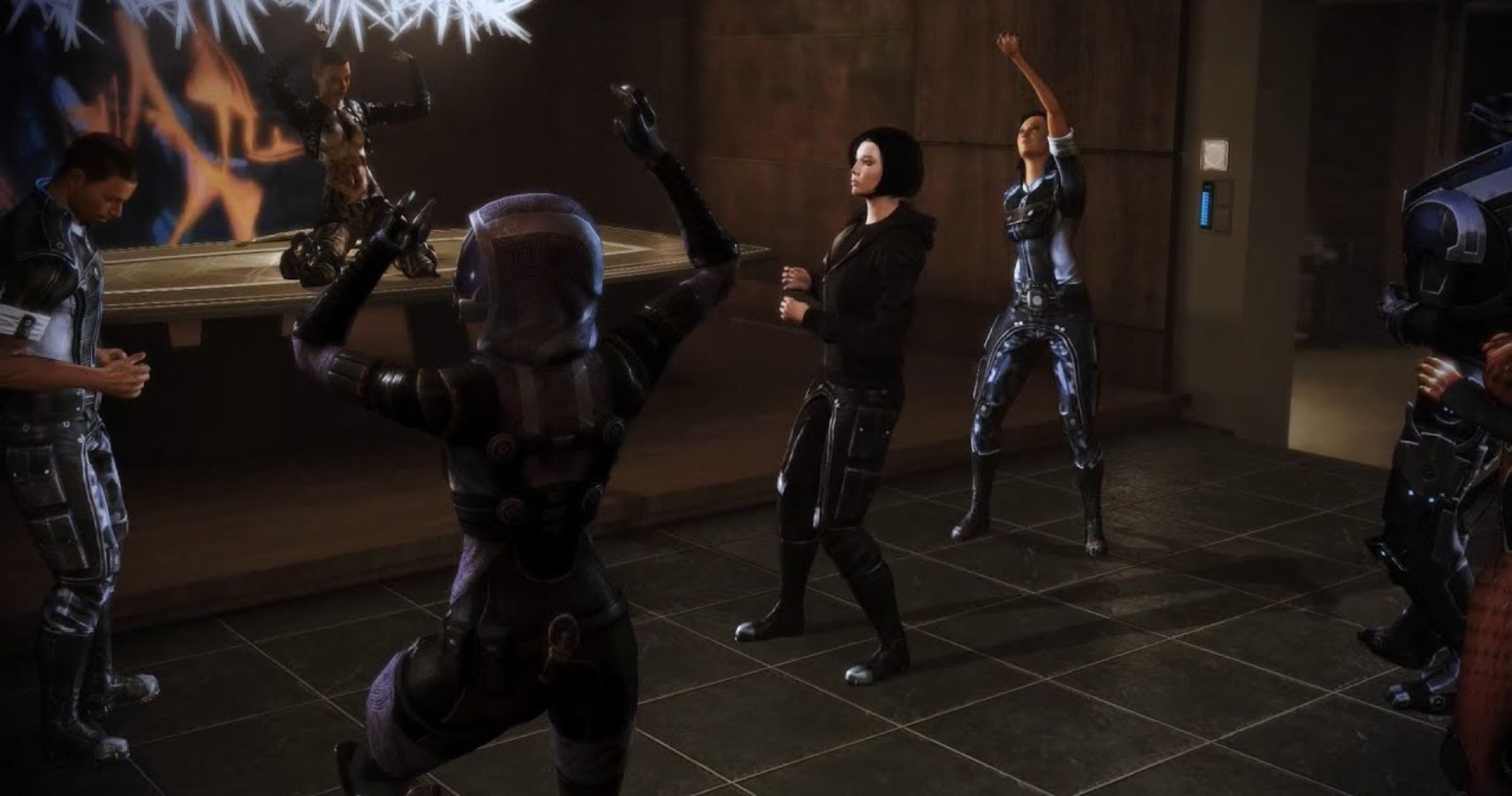 Mass Effect 3 Citadel DLC Shepard dancing