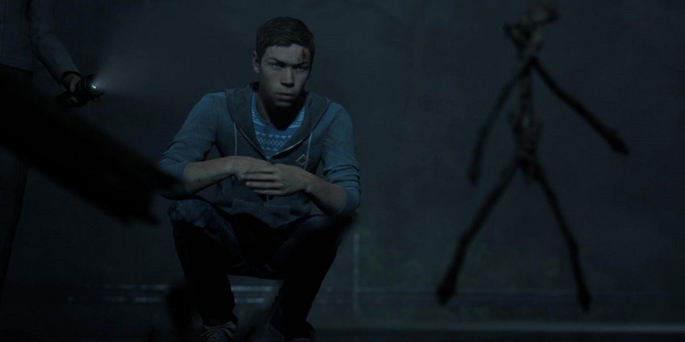 Andrew Looking At A Mysterious Figure In Little Hope