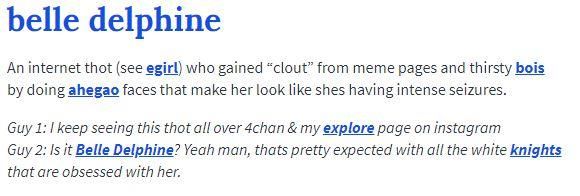 Belle Delphine Urban Dictionary