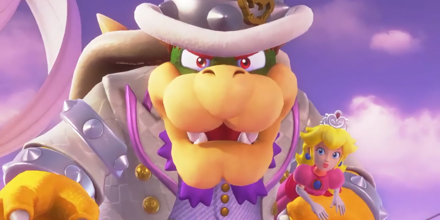 Super Mario Odyssey Screenshot Of Bowser Holding Peach