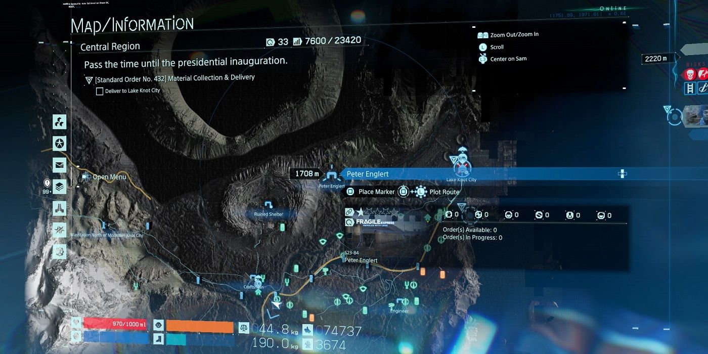 Death Stranding Pizza delivery location