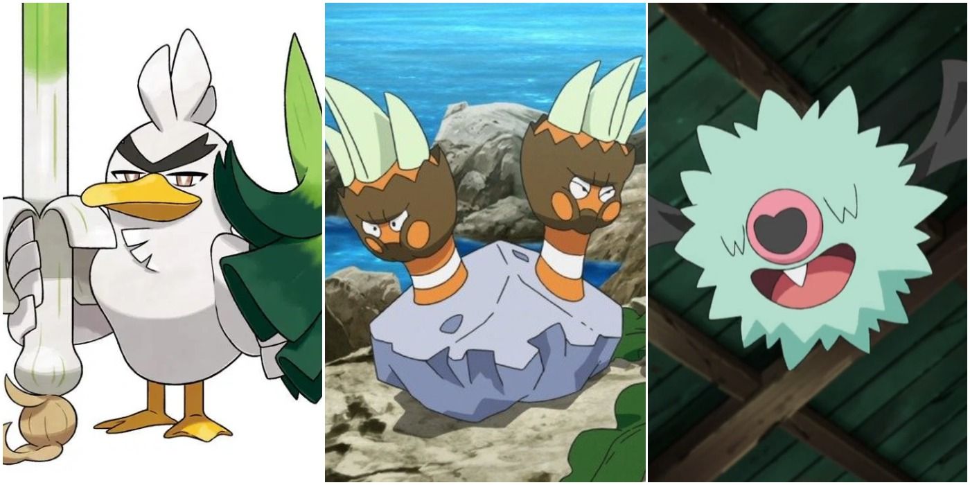 images of Fighting, Rock, and Flying Pokemon