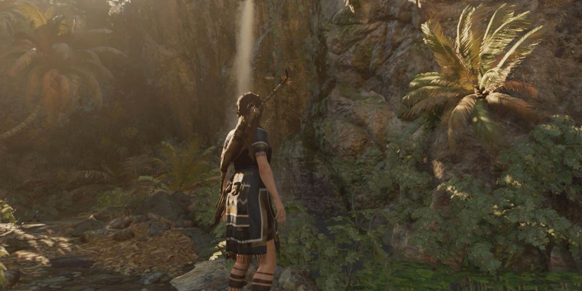 Rise Of The Tomb Raider Screenshot Of Lara Croft In Wilderness