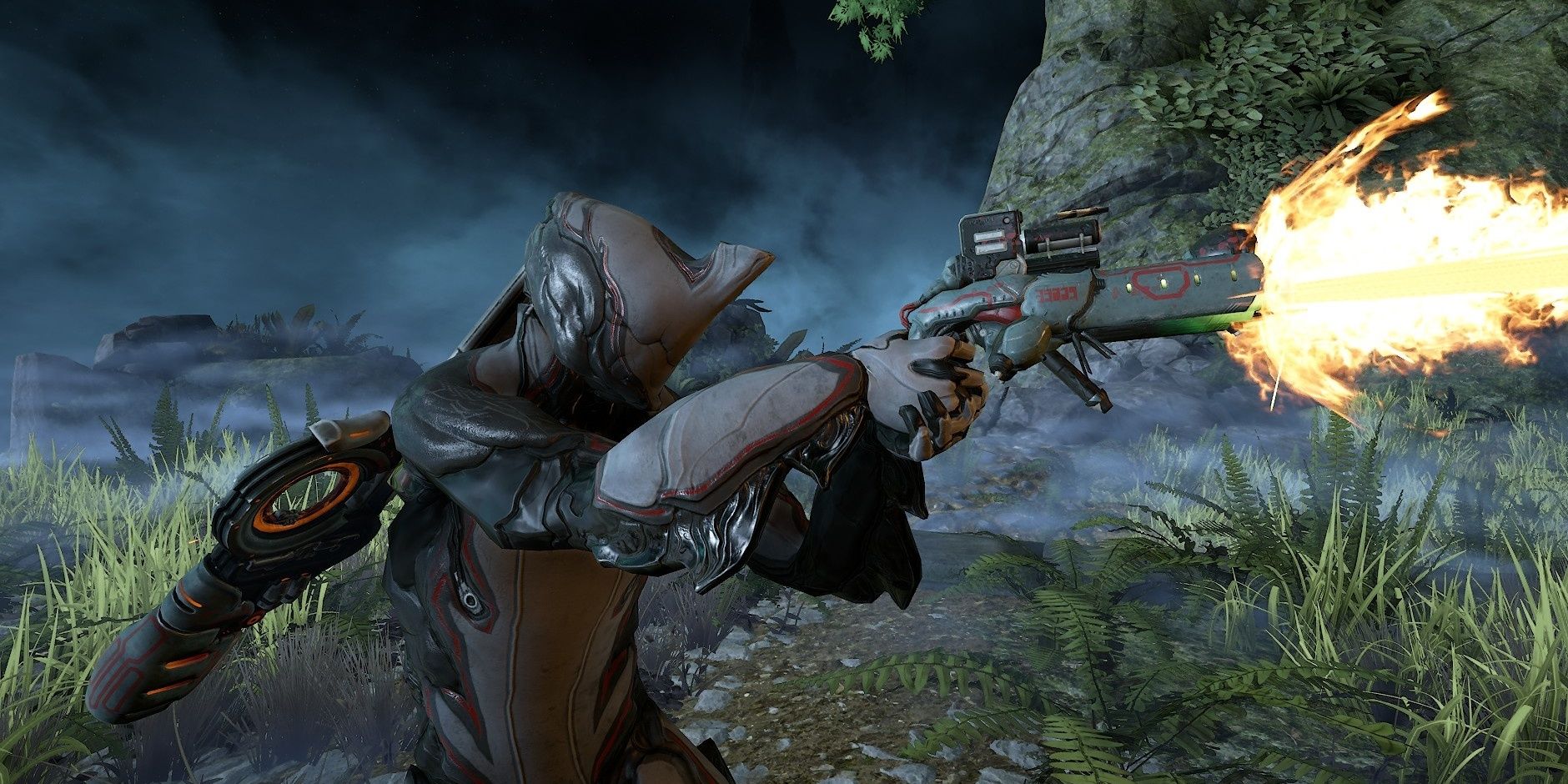 Warframe Kuva Kraken fired by Excalibur.