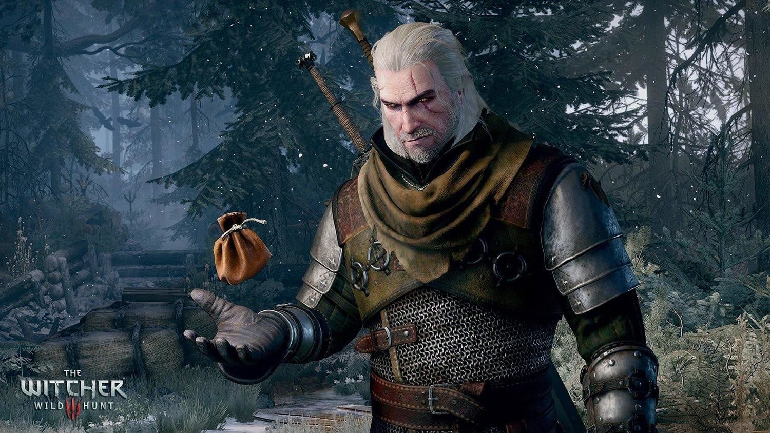 Geralt makes some money from a witcher contract