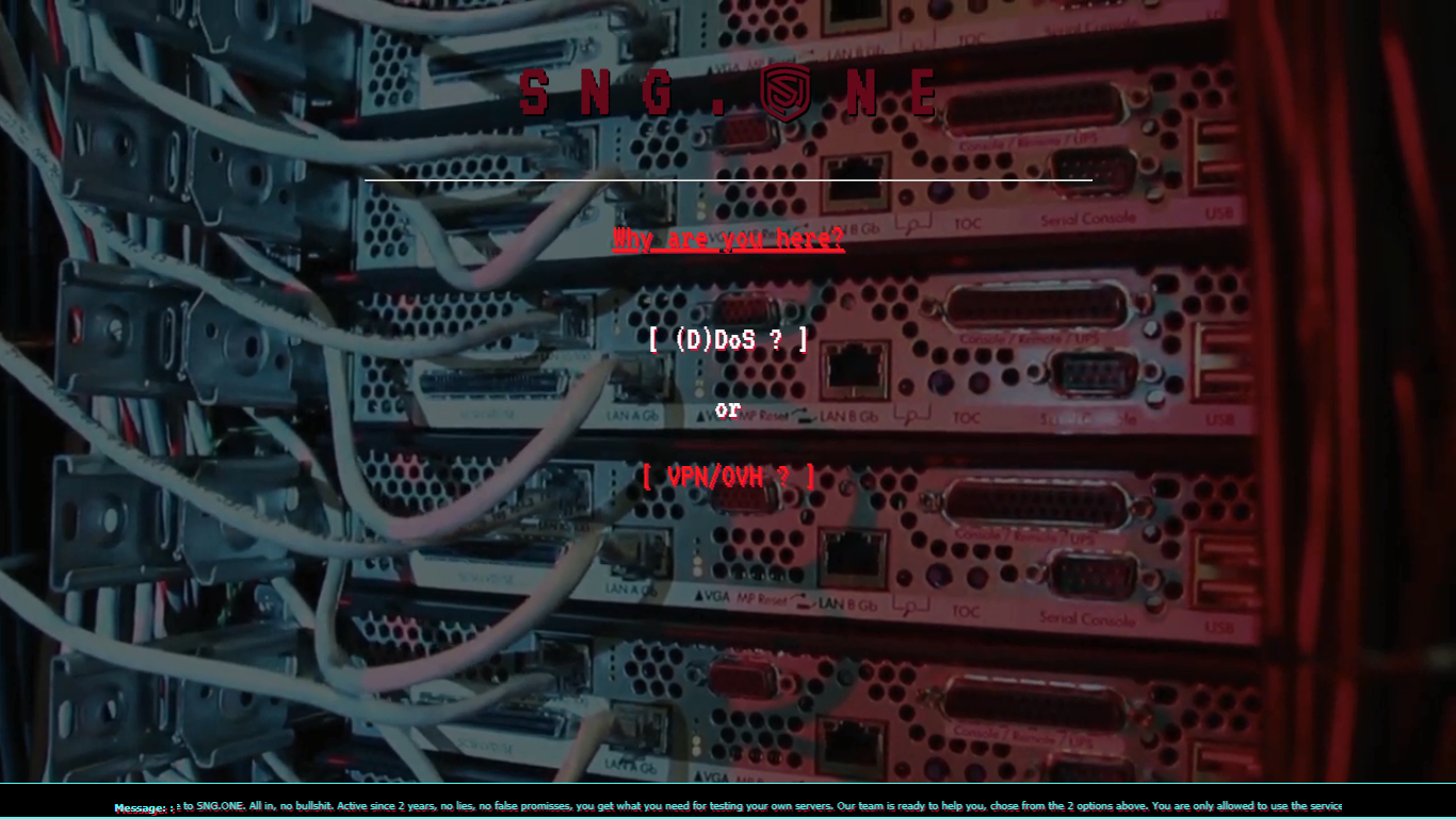 DDOS website Short Name Game SNG.ONE