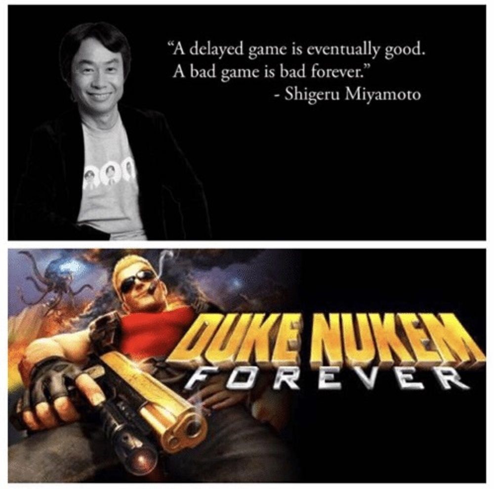 Delayed game duke nukem forever