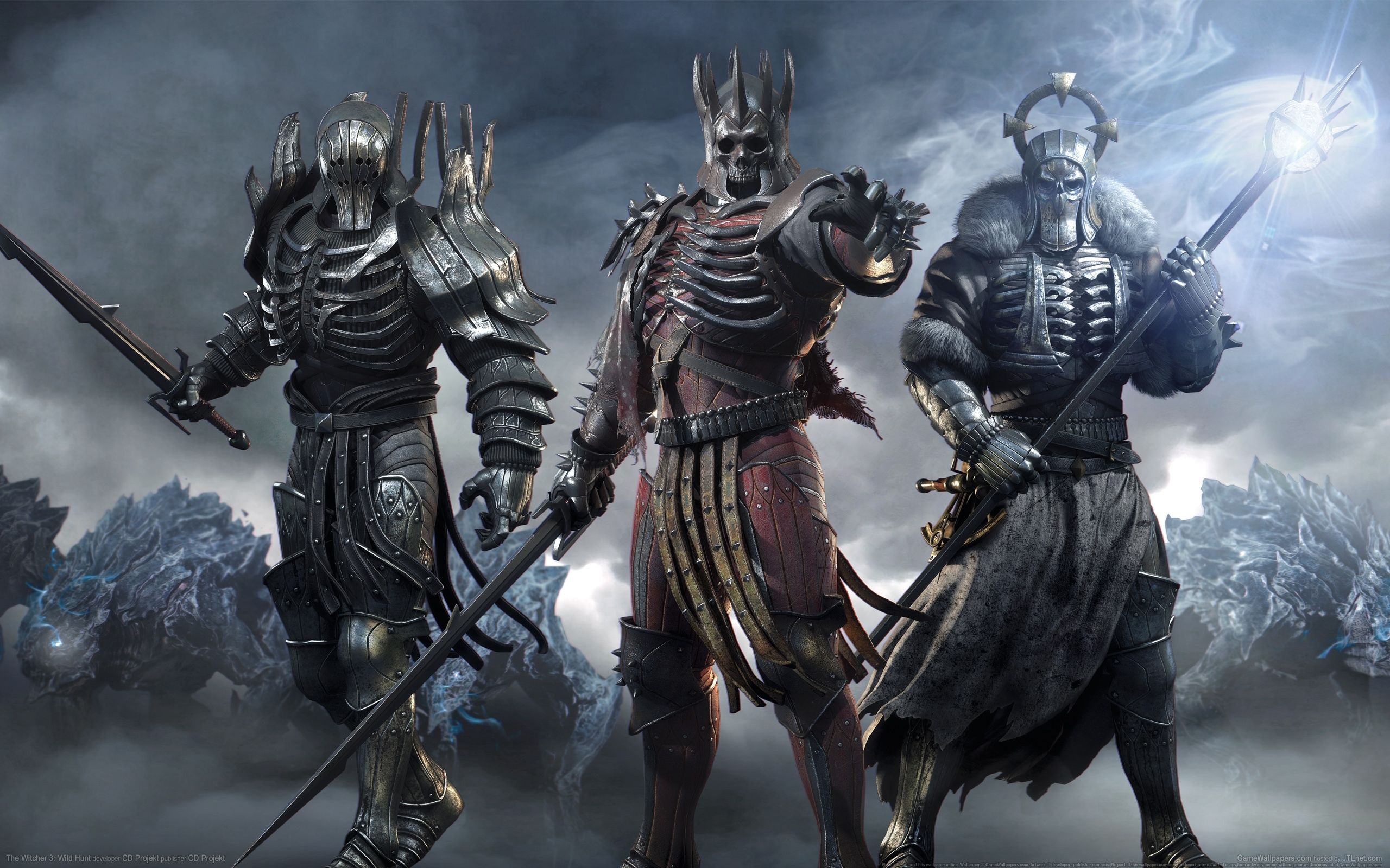 Eredin standing in the middle of two other antagonists