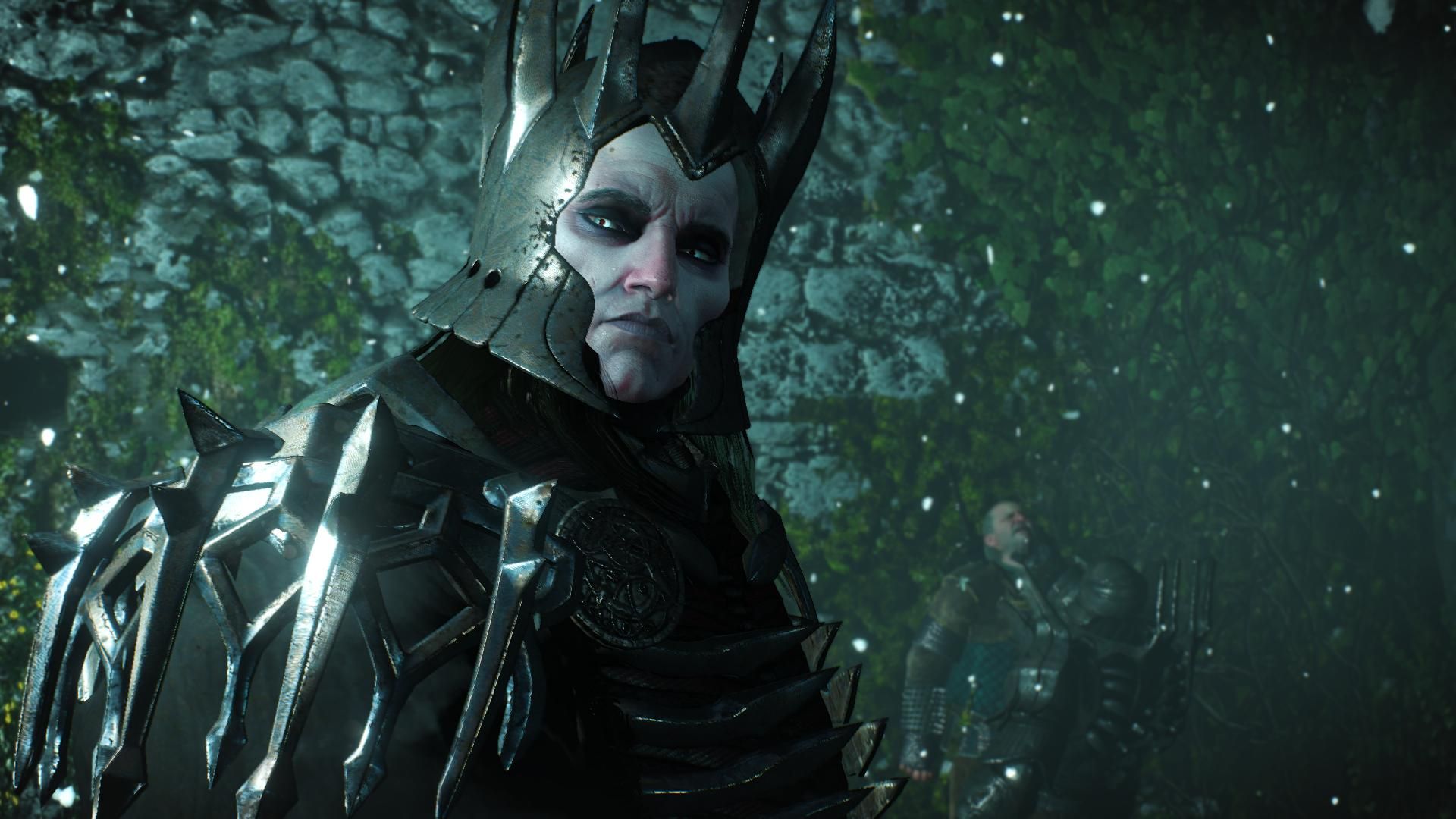 Eredin with a man being tortured in the background
