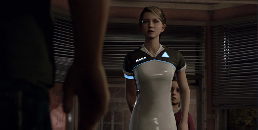 Detroit Become Human Screenshot Of Kara Protecting Alice From Todd