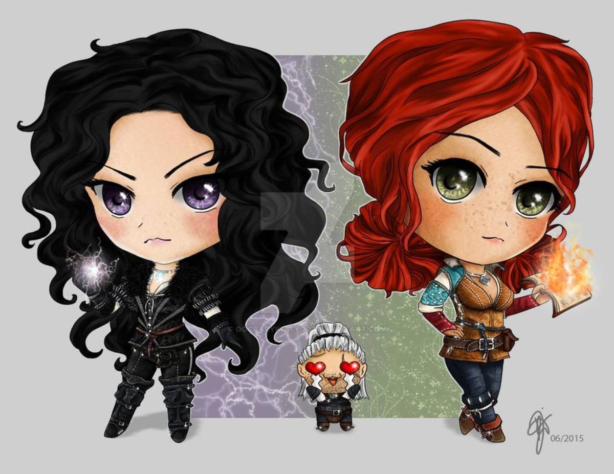 Triss and Yennefer Chibis Fan Art
