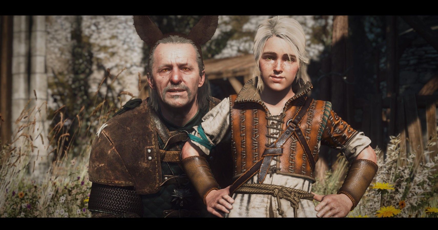 Vesemir and Young Ciri at Kaer Morhen Childhood