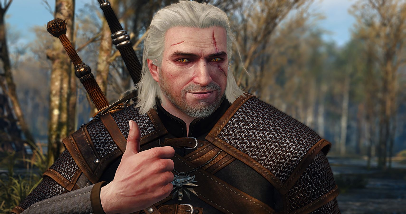 geralt thumbs up