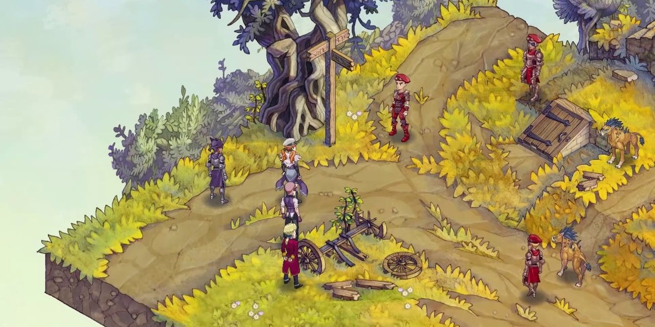 characters chatting in fell seal arbiters mark