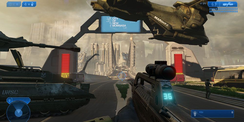 A campaign mission from Halo 2 in Halo MCC