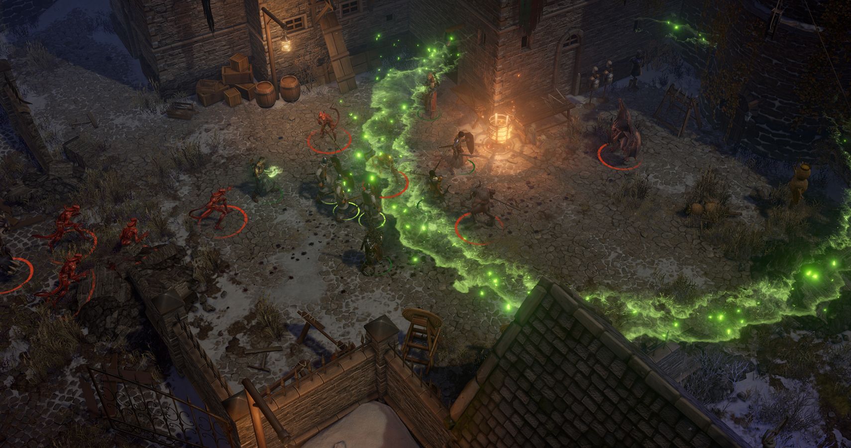 A spell in action in Pathfinder: Wrath of the Righteous.