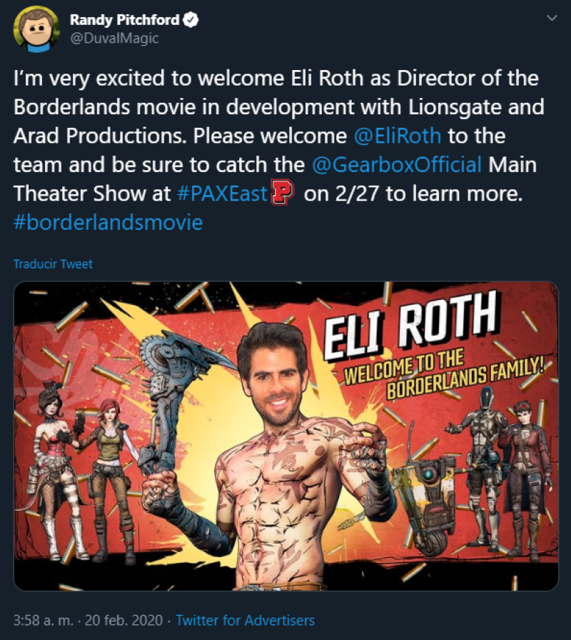Pitchford Tweet