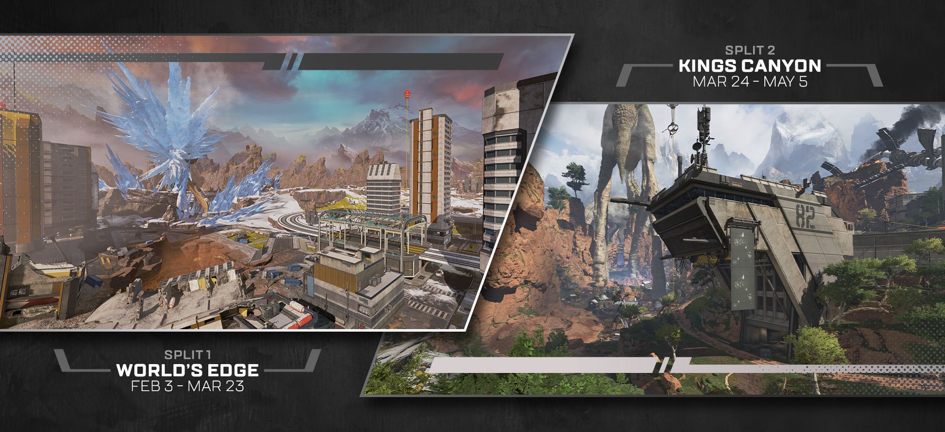 The Ranked Series 3 season in Apex Legends is split between World's Edge and Kings Canyon.