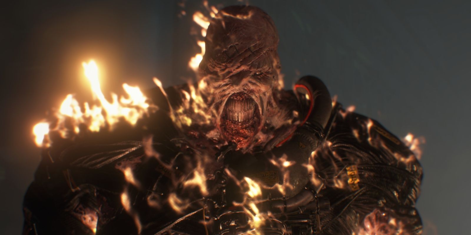Resident Evil 3 Remake Screenshot Of Nemesis On Fire