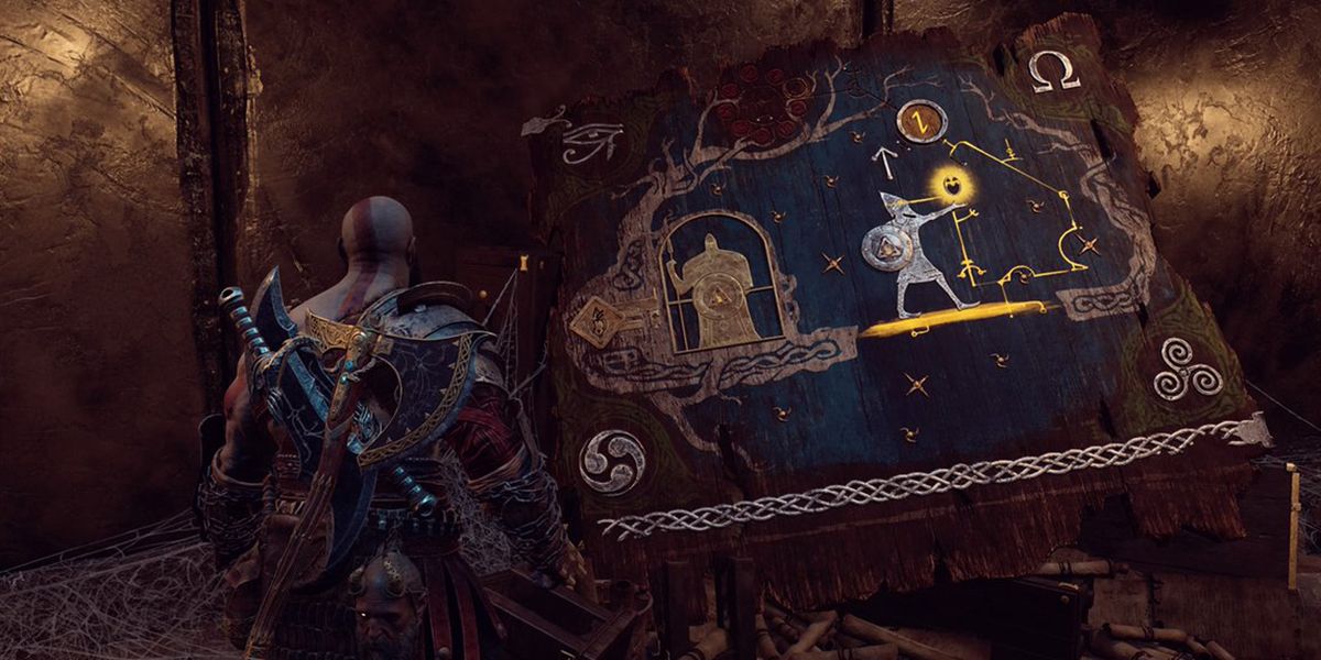 god of war 4 tyr's vault map of realms