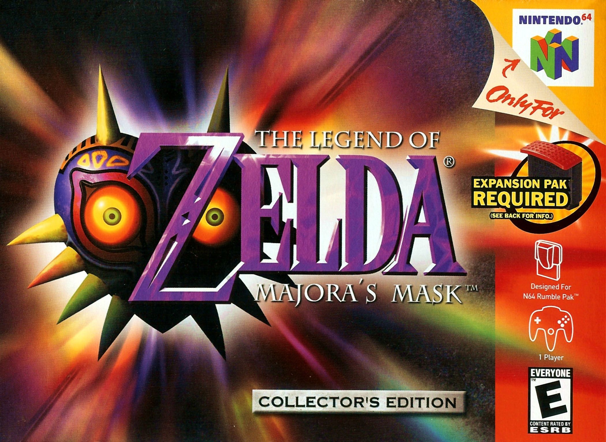 majora's mask n64 box art