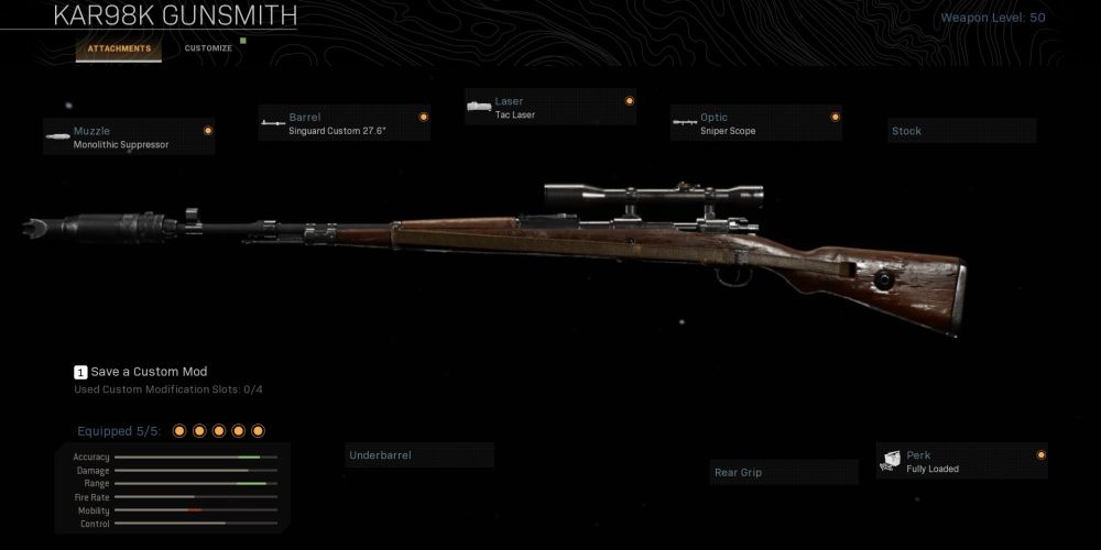 Call Of Duty Warzone KAR98K In Gunsmith