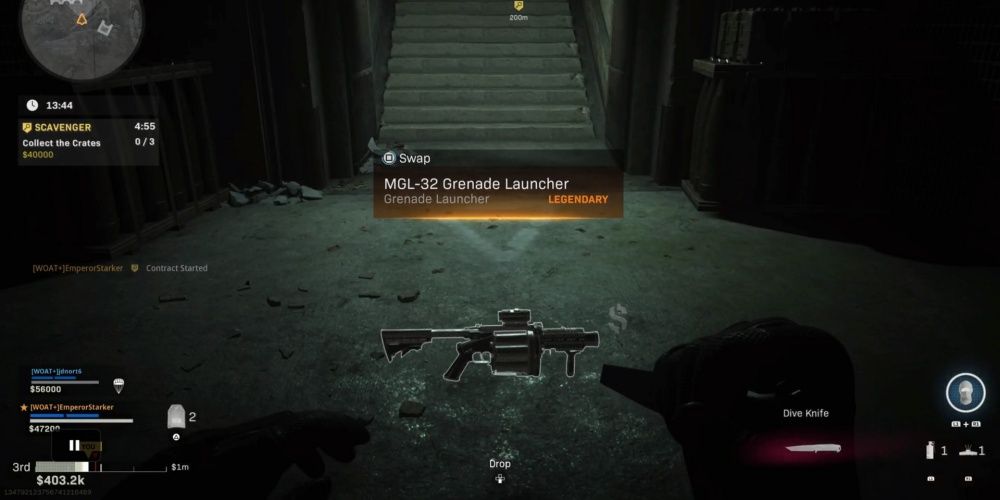 Call Of Duty Warzone MGL 32 Grenade Launcher On Ground