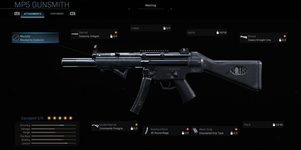 Call Of Duty Warzone MP5 In Gunsmith
