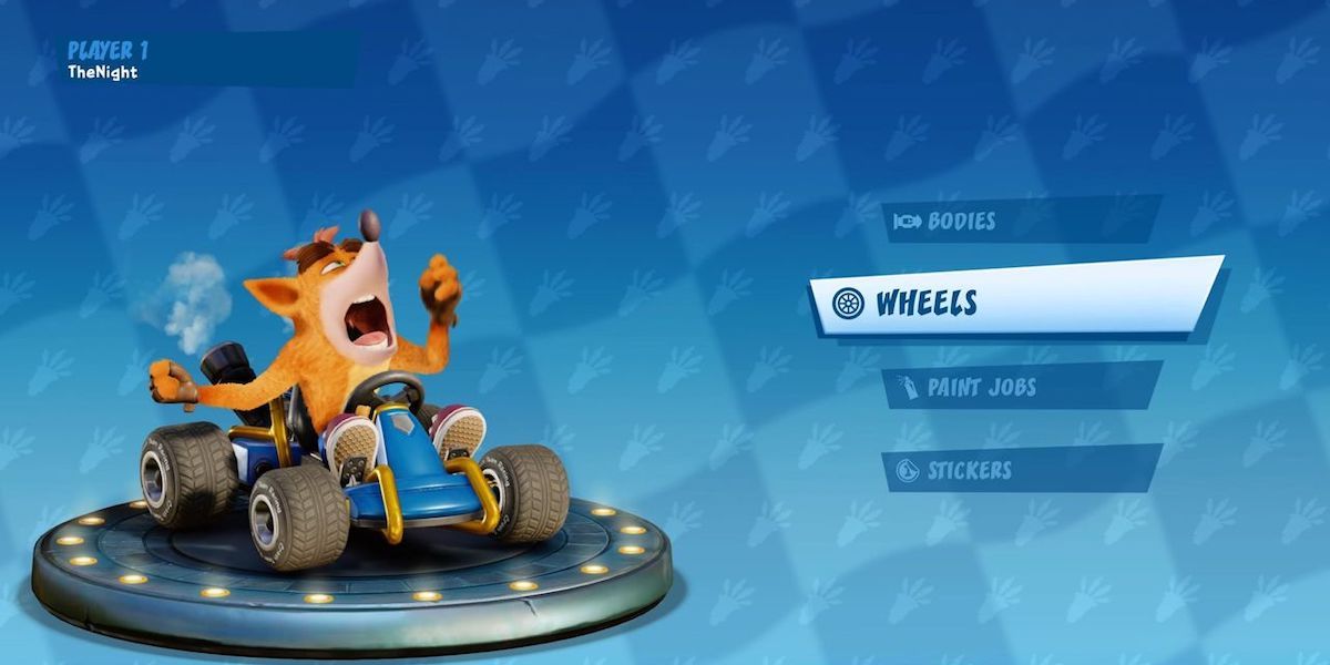 Crash team racing nitro-fueled kart customization