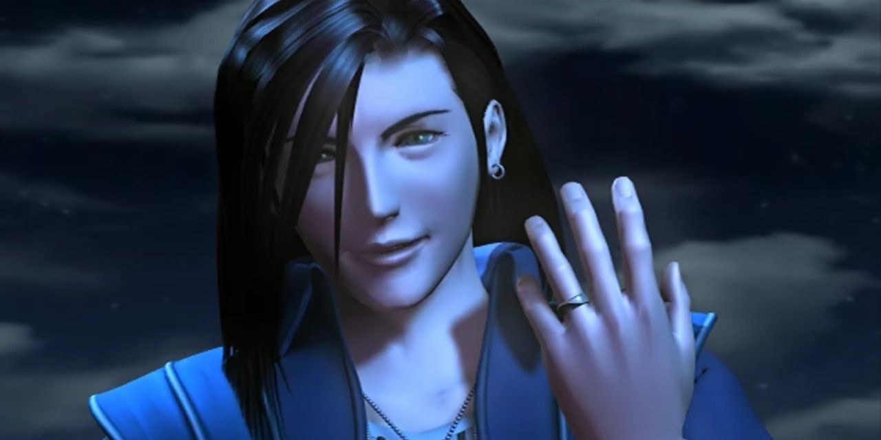 Laguna holding up his hand in Final Fantasy 8