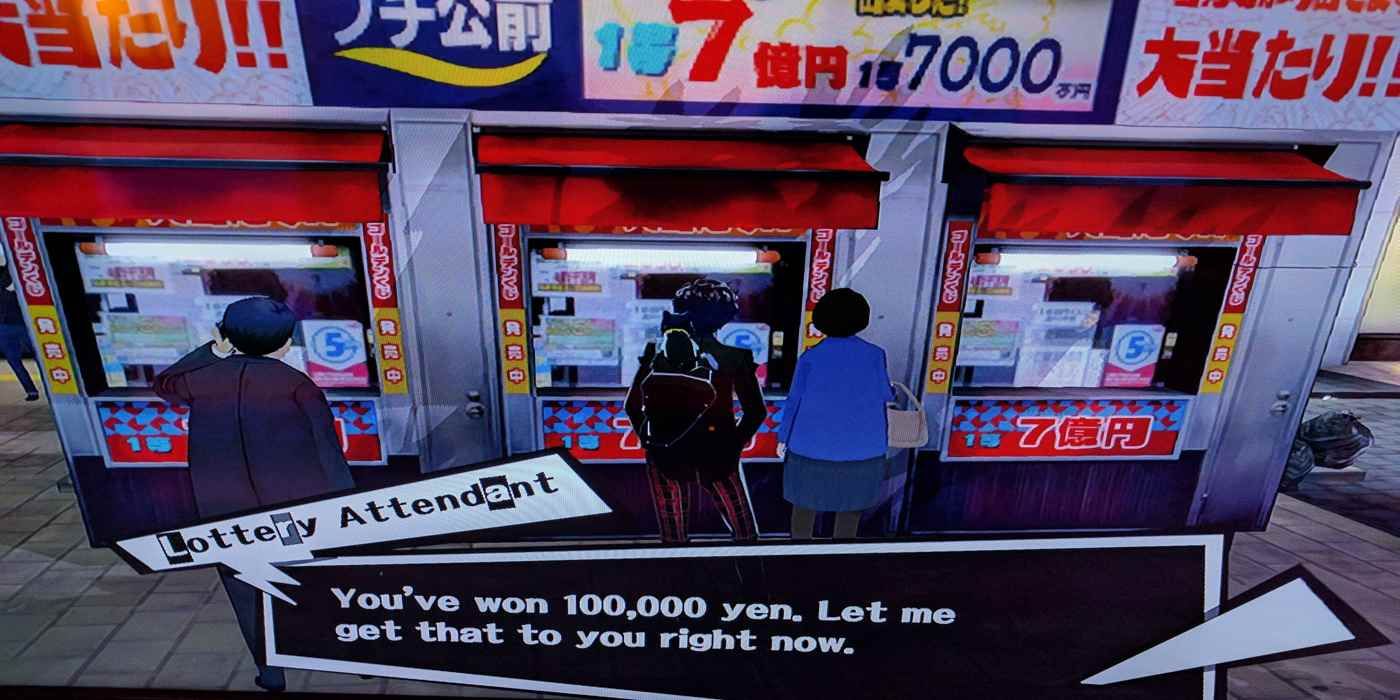 joker playing the lottery in persona 5