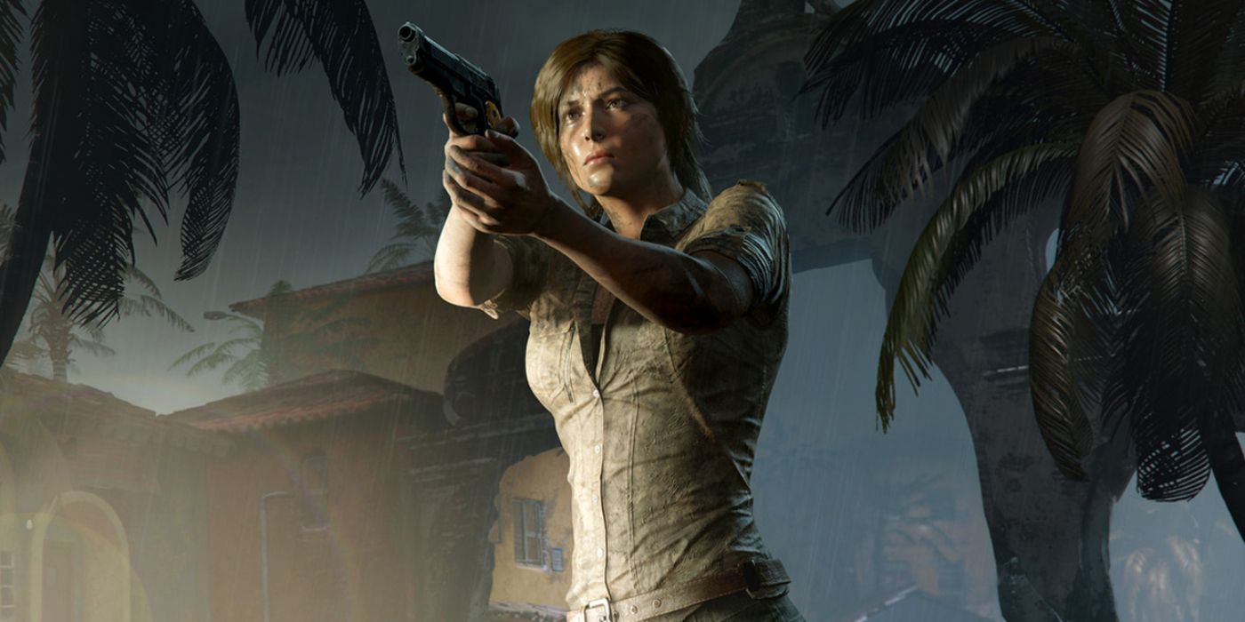 Shadow Of The Tomb Raider Screenshot Of Lara With Pistol
