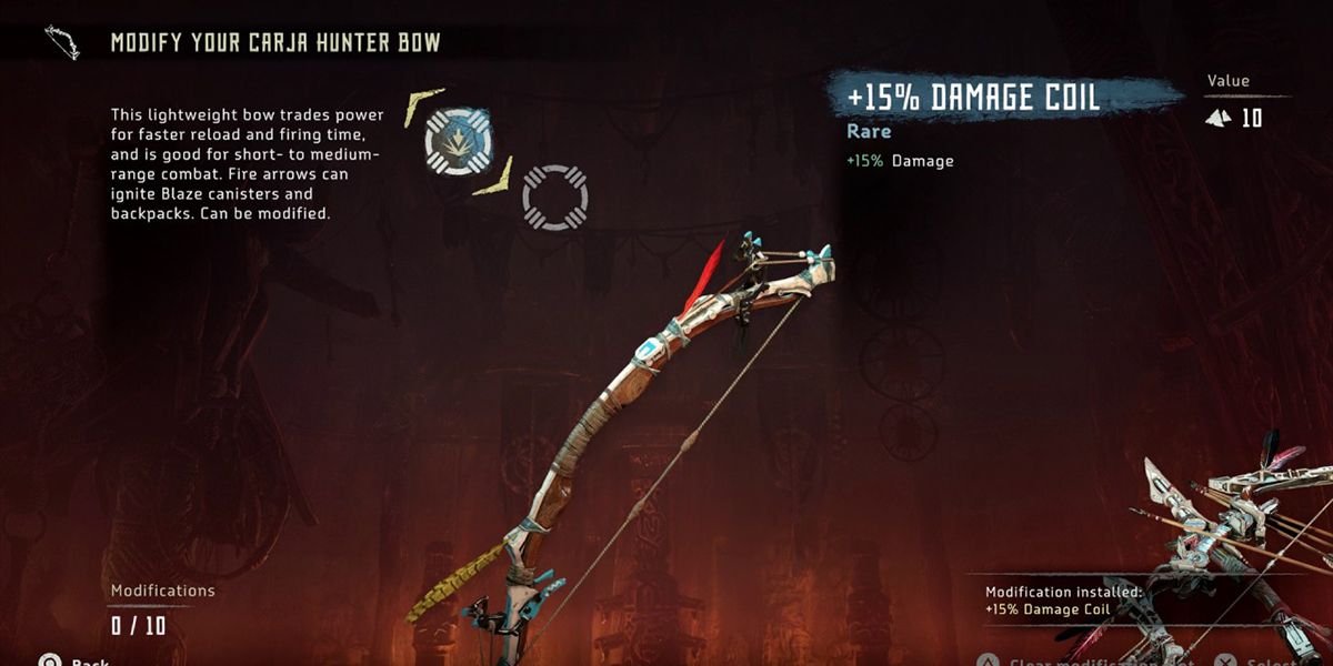 horizon zero dawn carja hunter bow coil menu 1200x600