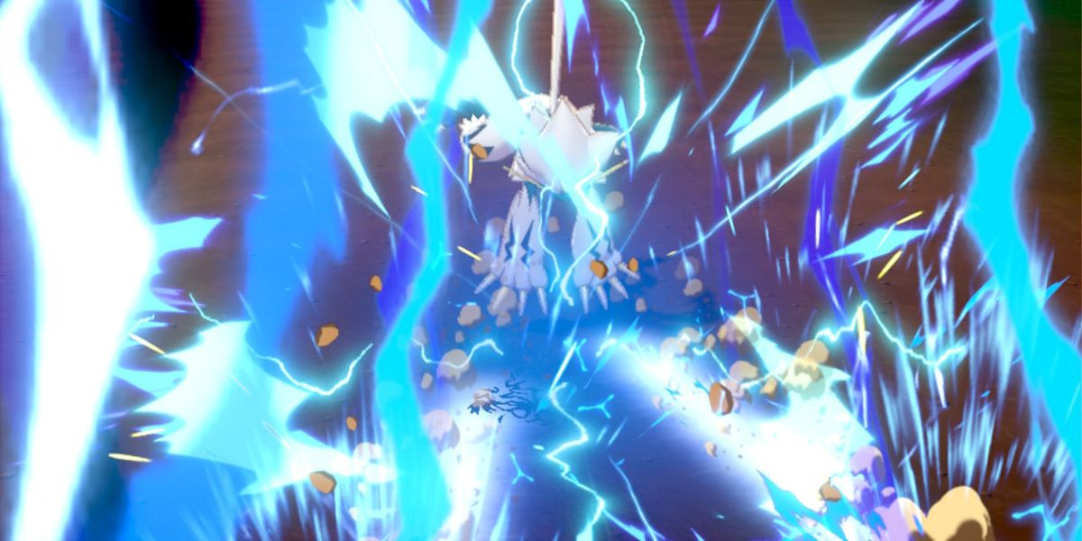 The electric-type move Plasma Fists from the Pokemon Series