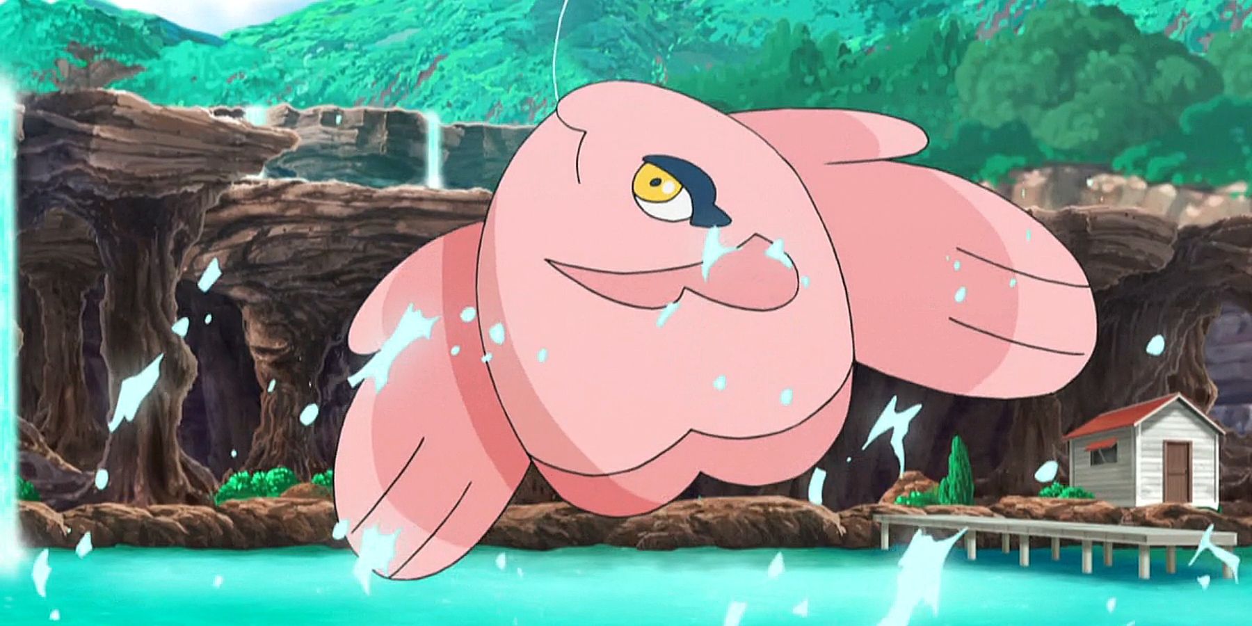 alomomola jumping out of water