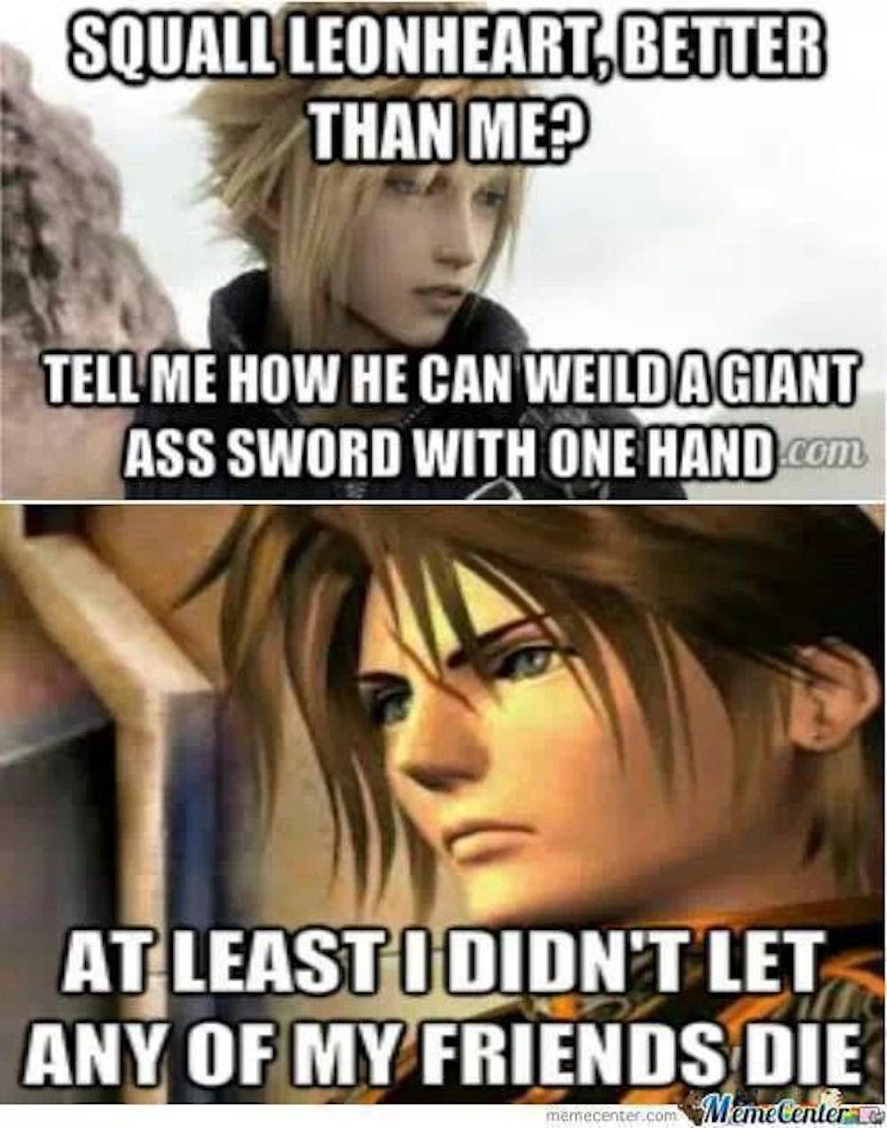 Cloud V squall meme