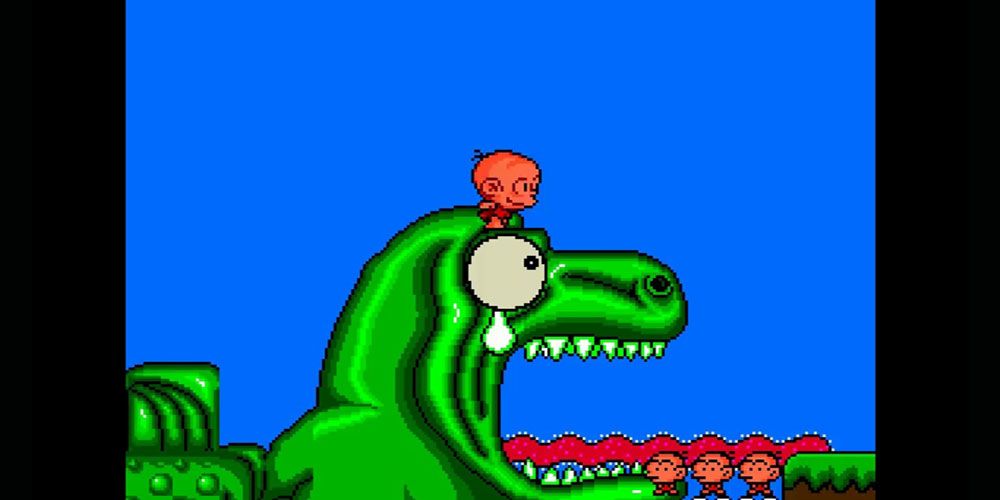 Bonk's Adventure dinosaur in shock