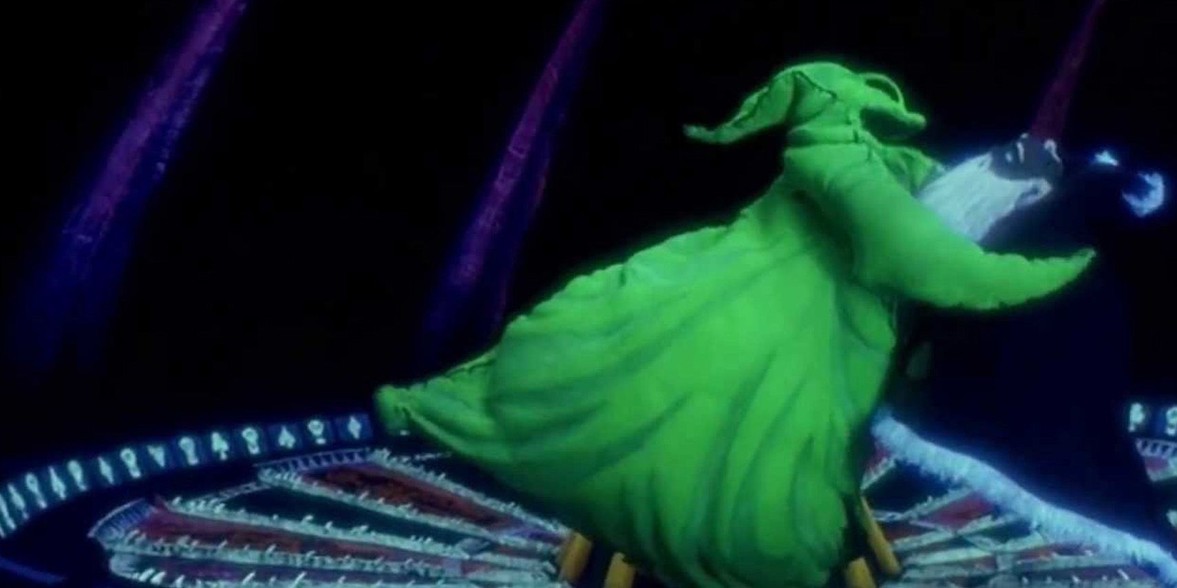 Oogie Boogie singing his iconic song in Nightmare Before Christmas