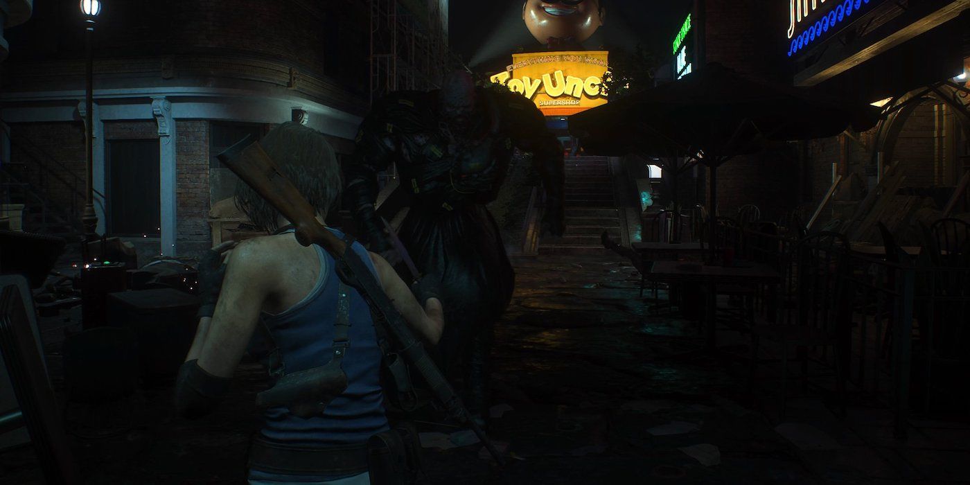 Resident Evil 3 Jill with a knife nemesis