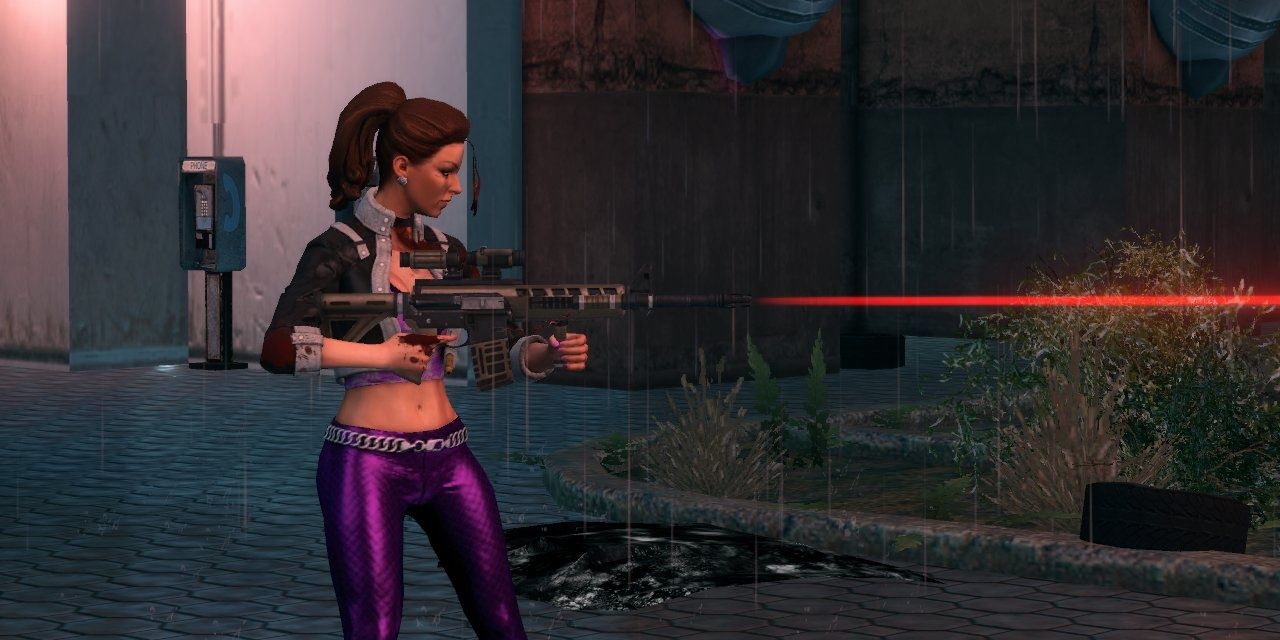 Shaundi with AR 55 Rifle