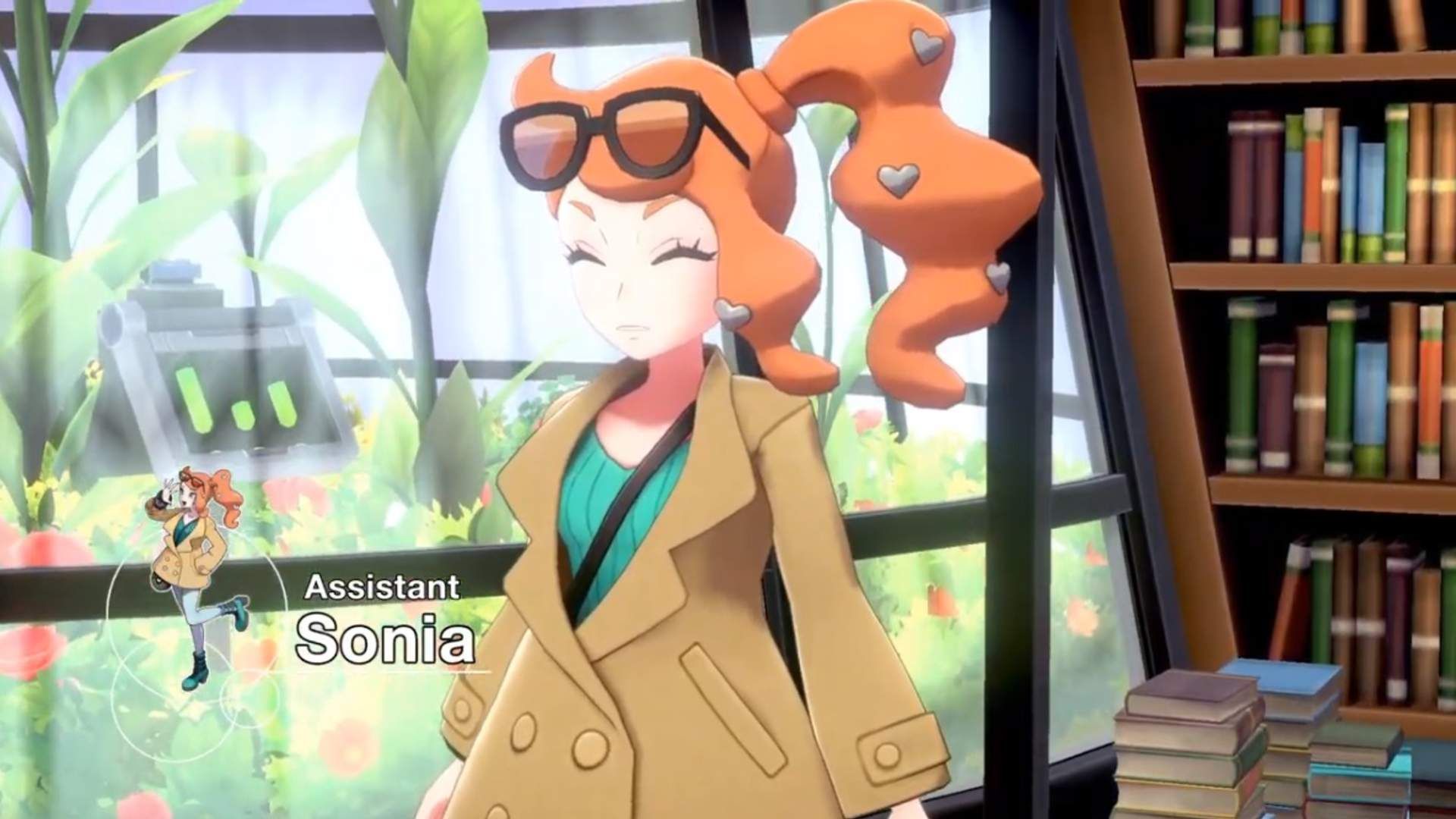 Pokemon Professor Sonia smiling