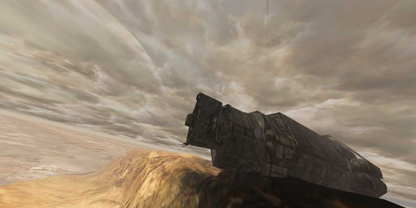 Crashed Pillar of Autumn from Halo CE